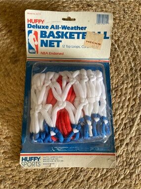VINTAGE Huffy Deluxe All-Weather Basketball Net — Red White Blue